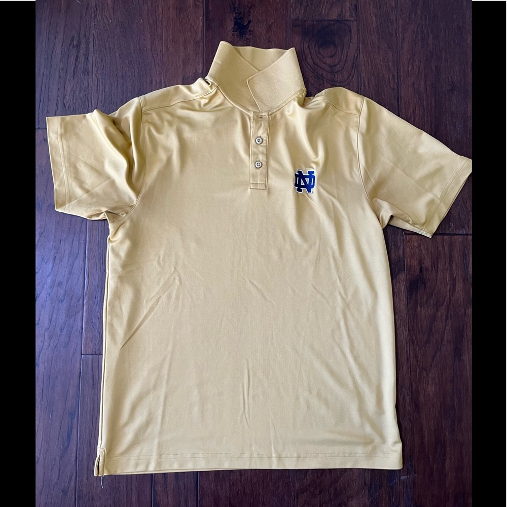 NWOT Under Armour Notre Dame Polo Gold
